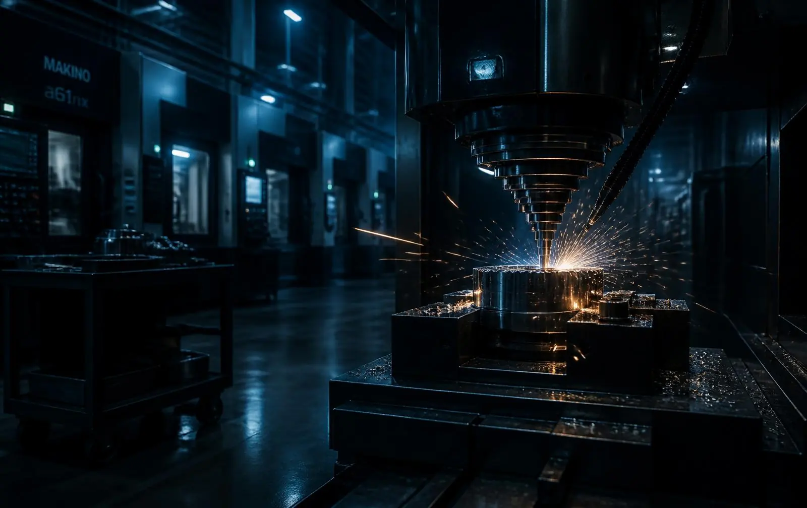 Precision machining on a manufacturing floor
